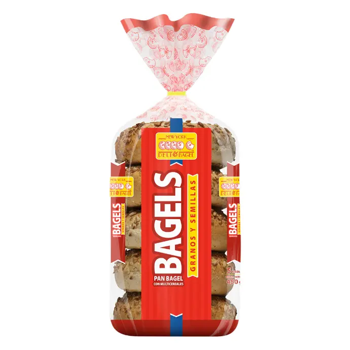 Bagel Granos y semillas Fresco Paquete 5 pzas