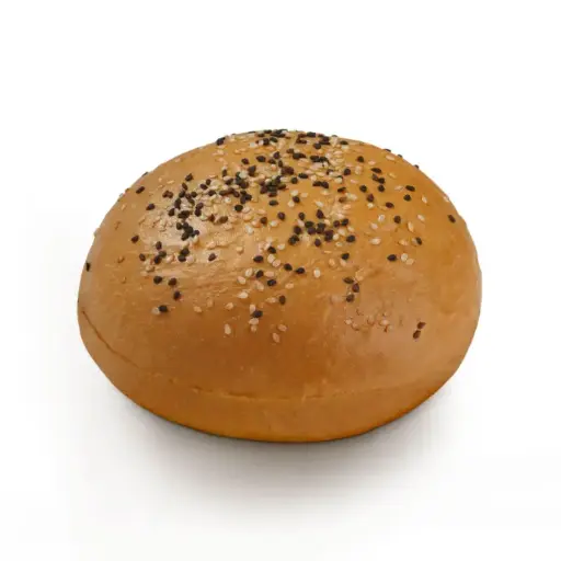 [PT-PGBBQ04-CJ] Bollo Brioche decorado con ajonjolí negro - Caja con 36 pzas